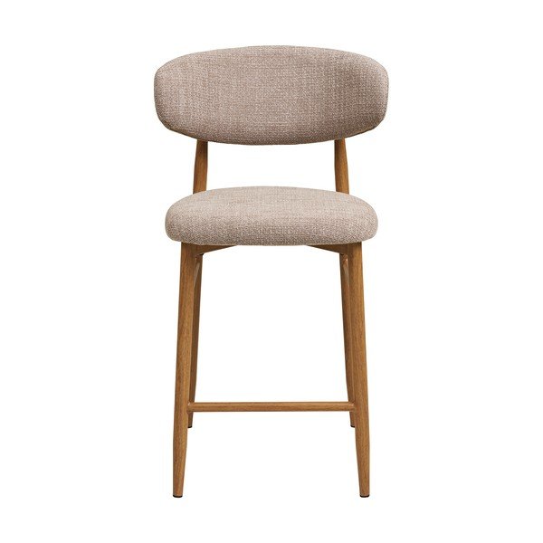 Béžová/v přírodní barvě čalouněná barová židle (výška sedáku 65 cm) Levanto – House Nordic-image-2