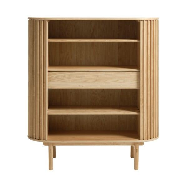 Skříňka v dekoru dubu v přírodní barvě 110x125 cm Carno – Unique Furniture-image-3