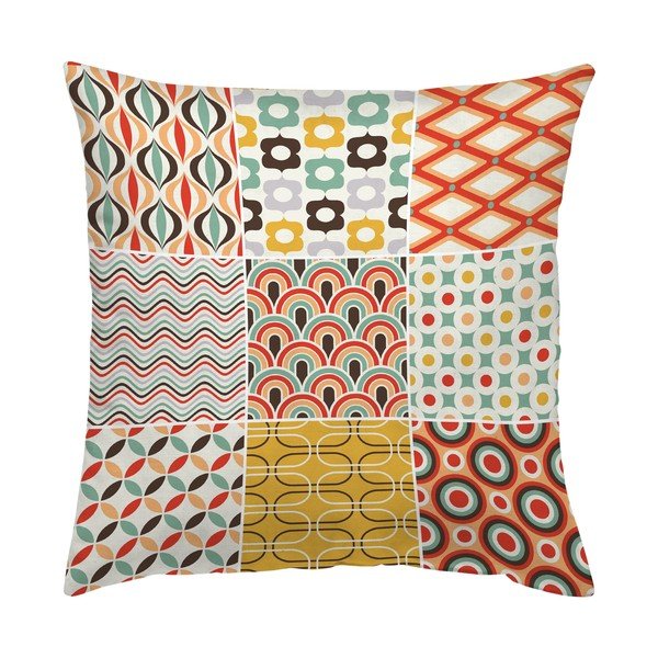Polštář Pady Patchwork, 40x40 cm