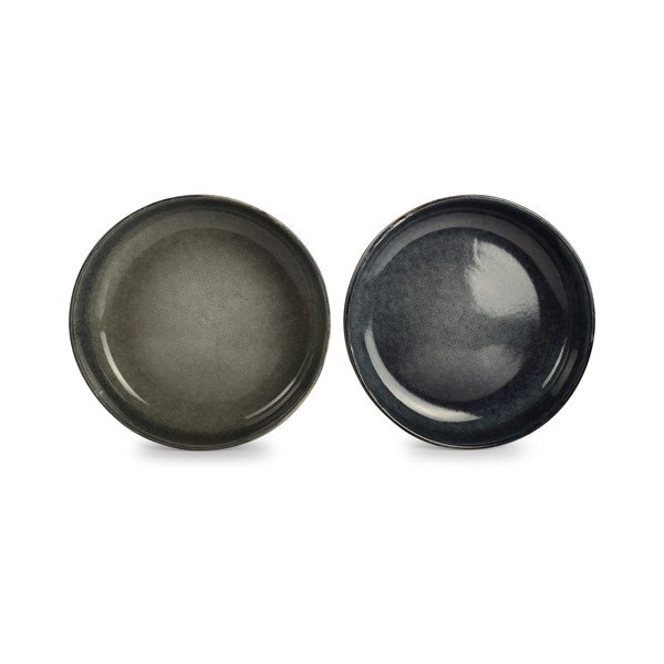 Zelený/šedý servírovací talíř z kameniny ø 28 cm Meridian – Salt&Pepper-image-3