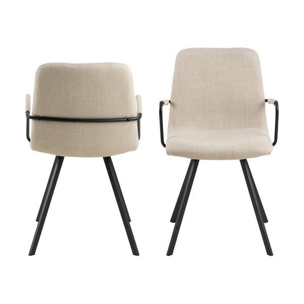 Krémové jídelní židle v sadě 2 ks Selina – Actona-image-3