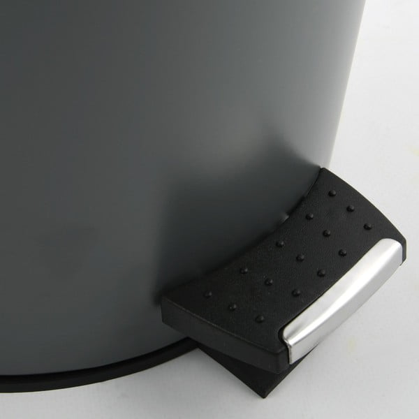 Tmavě šedý nášlapný ocelový odpadkový koš 3 l   Adonis – Spirella-image-4