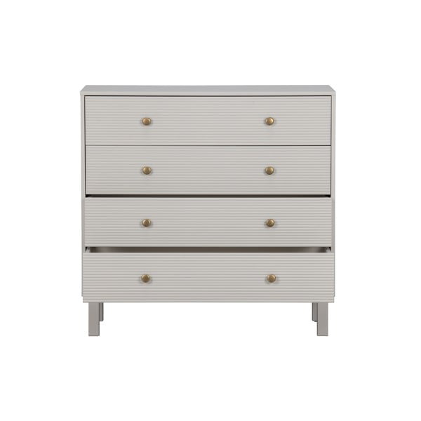 Světle šedá nízká komoda z borovicového dřeva 94x91 cm Madu – WOOOD-image-3