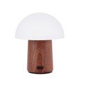 Bílá/v tmavě přírodní barvě LED stolní lampa (výška 12,5 cm) Alice Mushroom – Gingko