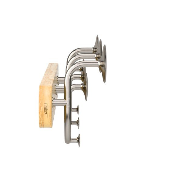 Bílý přírodní hliníkový nástěnný věšák Melody – Umbra-image-3