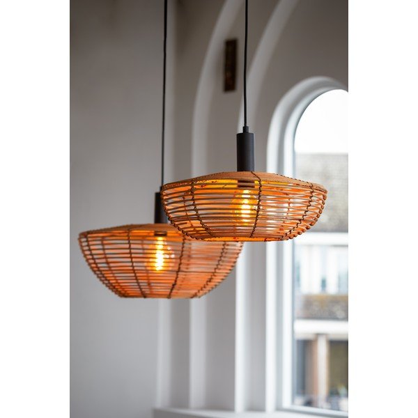 Stropní svítidlo v přírodní barvě s ratanovým stínidlem ø 50 cm Milan – Light & Living-image-1