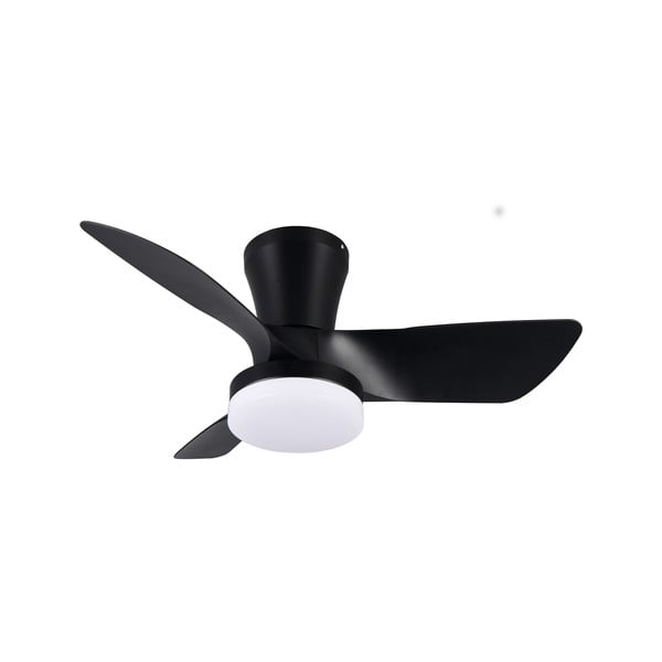 Černé LED stropní svítidlo Randers – Trio