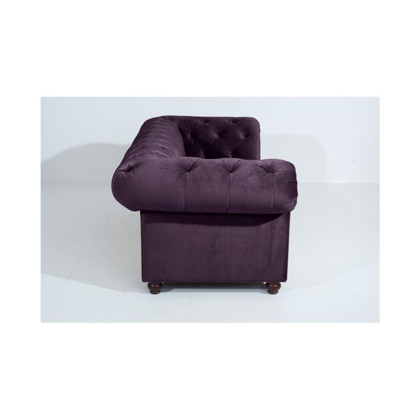 Fialová pohovka Max Winzer Orleans Velvet, 216 cm-image-3