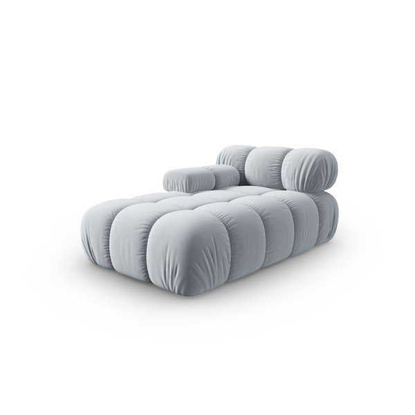 Světle modrá sametová lenoška (levý roh) Bellis – Micadoni Home-image-3