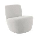 Bílé křeslo z textilie bouclé Ada – Leitmotiv