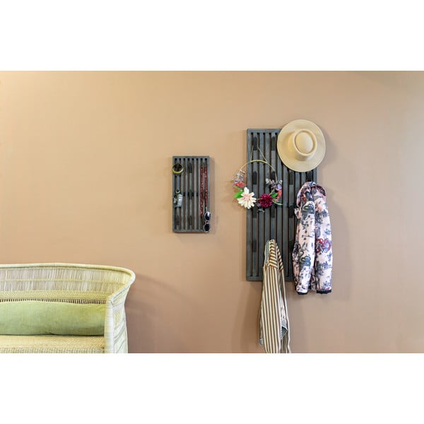 Tmavě hnědý věšákový panel z dubového dřeva 46x100x8 cm Parco – Spinder Design-image-3