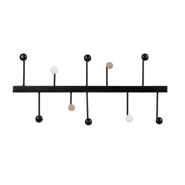 Černý kovový nástěnný věšák – Ixia