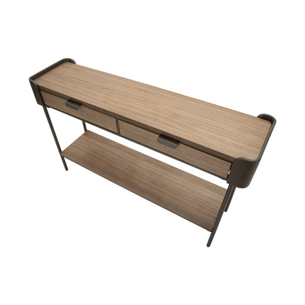 Hnědý konzolový stolek z jedlového dřeva 31x120 cm Toronto – Mauro Ferretti-image-4