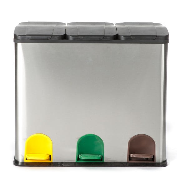 Koš na recyklovaný odpad ve stříbrné barvě Tomasucci Recycle, 60 l-image-1