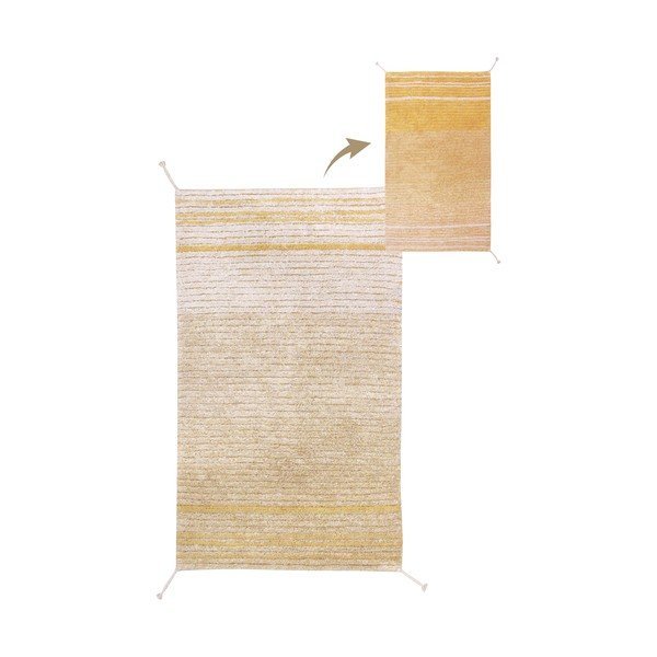 Okrově žlutý bavlněný koberec 80x140 cm Twin Amber – Lorena Canals-image-3