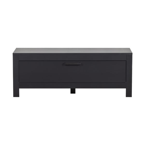 Černý TV stolek z borovicového dřeva 120x45 cm Bonk – Basiclabel 