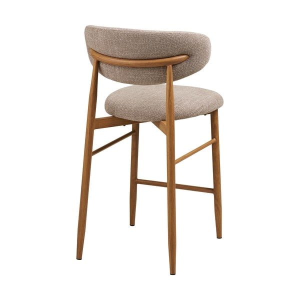 Béžová/v přírodní barvě čalouněná barová židle (výška sedáku 65 cm) Levanto – House Nordic-image-3