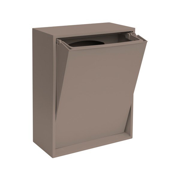Světle hnědý odpadkový koš na tříděný odpad/nástěnný z recyklovaného plastu Recycling Box – ReCollector