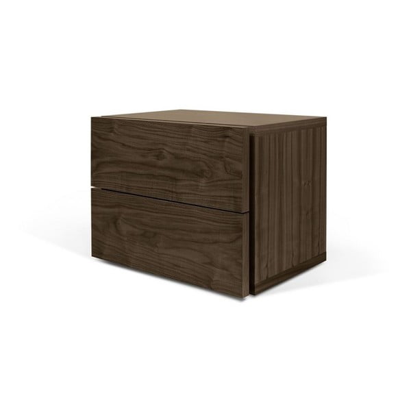 Hnědý noční stolek se 2 zásuvkami TemaHome Aurora-image-2
