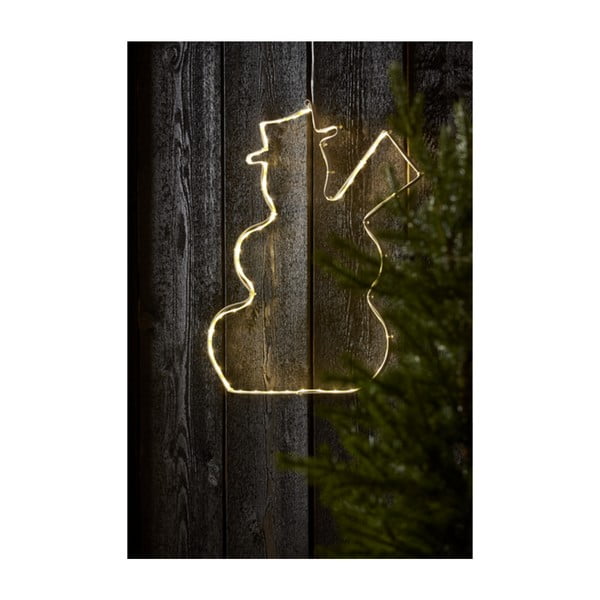 Závěsná svítící LED dekorace Star Trading Lumiwall Snowman, výška 50 cm-image-1