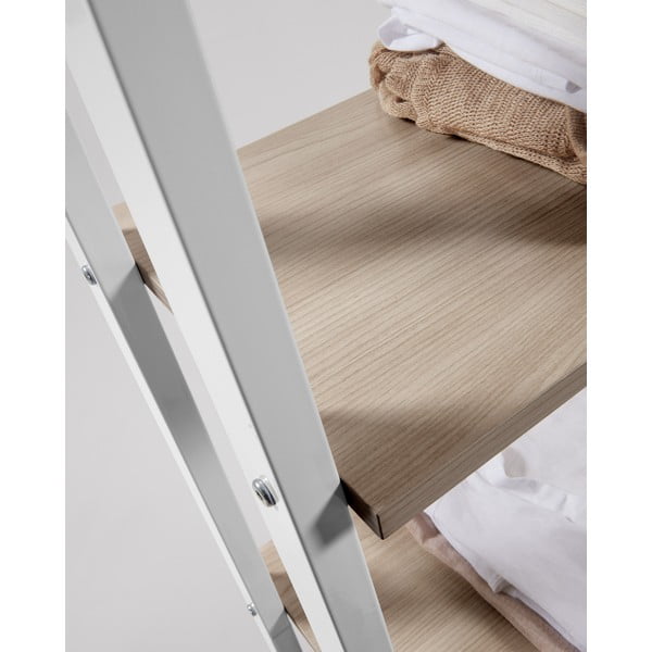 Bílý/v přírodní barvě regál v dekoru dubu 56x172x32 cm Aarhus – Kave Home-image-2