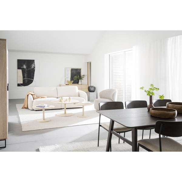 Kulatý konferenční stolek v dekoru dubu v přírodní barvě 60x60 cm Hobart – Rowico-image-3