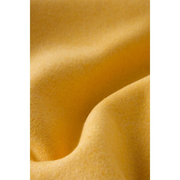 Žlutý pléd s podílem bavlny Euromant Basics, 140 x 180 cm-image-3