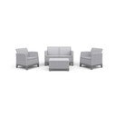 Světle šedý zahradní lounge set pro 4 Scandi Forma – Keter