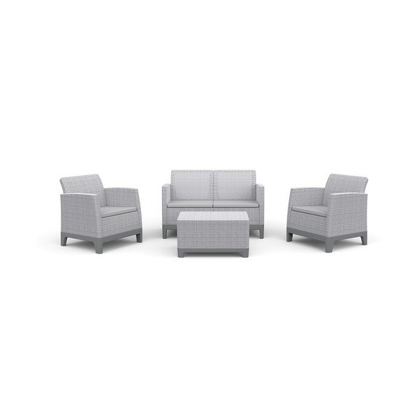 Světle šedý zahradní lounge set pro 4 Scandi Forma – Keter