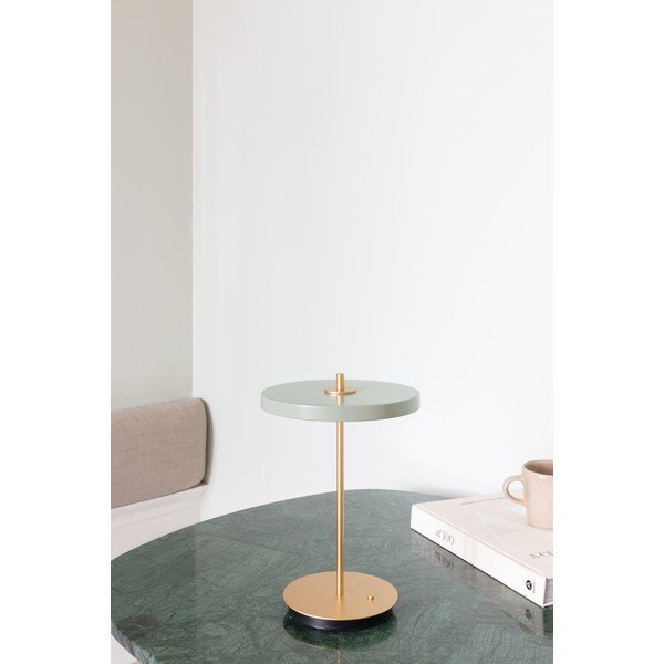 Světle zelená LED stmívatelná stolní lampa s kovovým stínidlem (výška 31 cm) Asteria Move – UMAGE-image-1