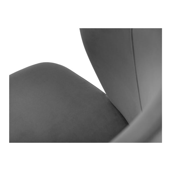 Tmavě šedé čalouněné jídelní křeslo s područkami Elpis – Windsor & Co Sofas-image-4