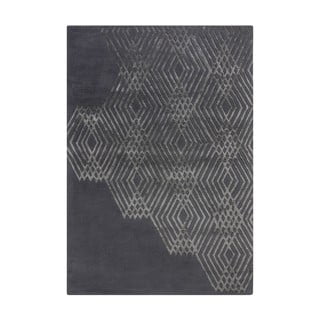 Tmavě šedý vlněný koberec Flair Rugs Diamonds, 160 x 230 cm