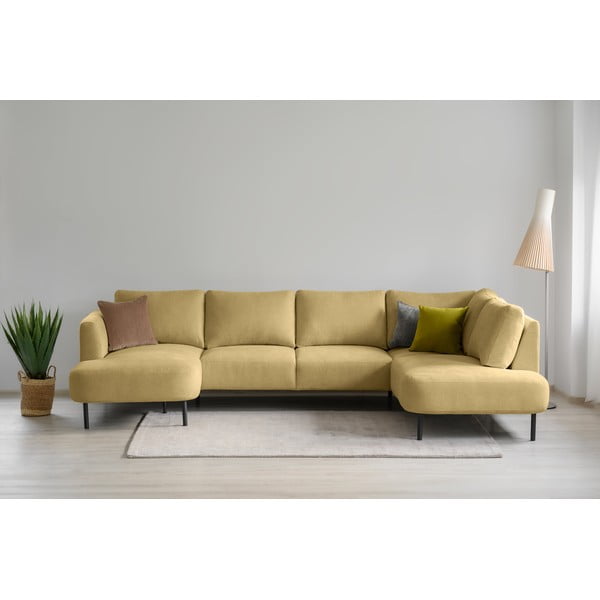 Okrově žlutá rohová pohovka (pravý roh/do "U") Hero – Scandic-image-3