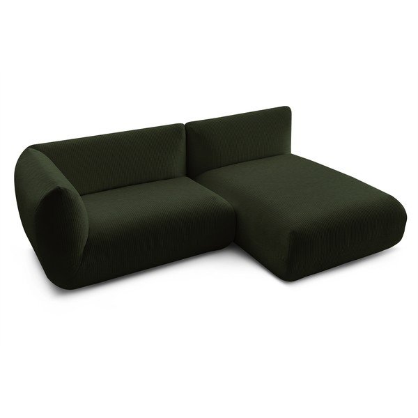 Zelená manšestrová rohová pohovka (pravý roh) Lecomte – Bobochic Paris-image-3