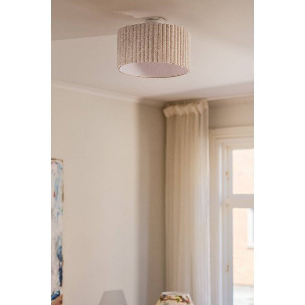 Béžové lněné stropní svítidlo ø 40 cm Alina – Jotex-image-2