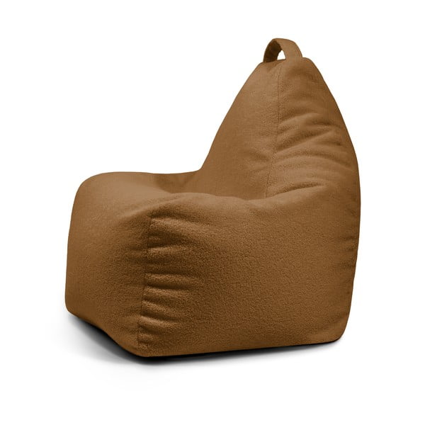 Hnědý sedací vak z textilie bouclé Play Amuse – SLOWDOWN