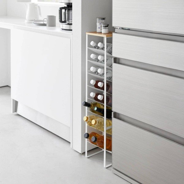 Bílý kovový regál na víno počet lahví 16 20x88,5x19 cm Tower – YAMAZAKI-image-3