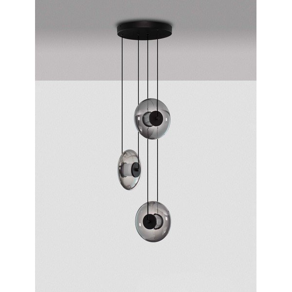 Matně černé skleněné LED stmívatelné závěsné svítidlo ø 35 cm Ballet – Nova Luce-image-3