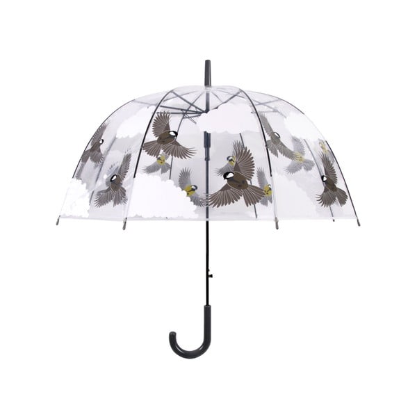 Transparentní deštník s potiskem ptáků Esschert Design, ⌀ 80,8 cm-image-3