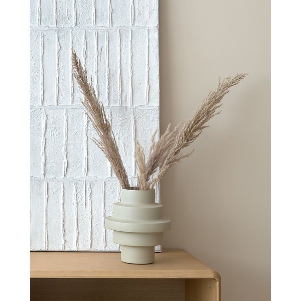 Béžová ocelová váza (výška 23 cm) Velia – Kave Home-image-1