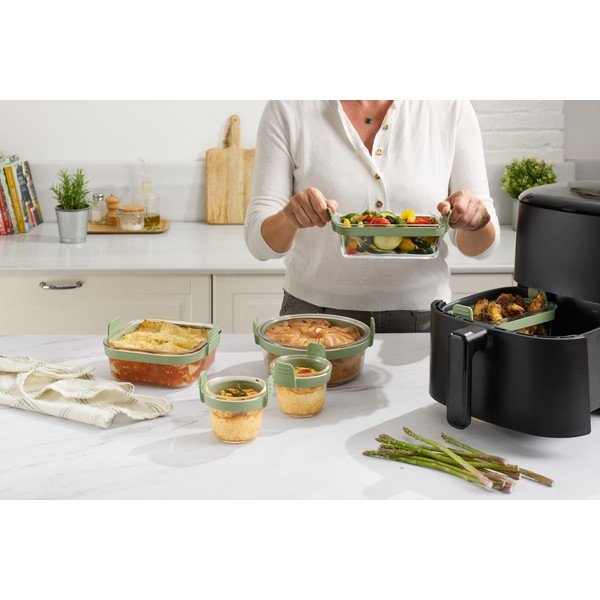 Skleněná forma do horkovzdušné fritézy 20,5x19,5 cm – Lékué-image-2