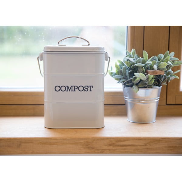 Šedá nádoba na kompostovatelný odpad Kitchen Craft Living Nostalgia,3 l-image-1