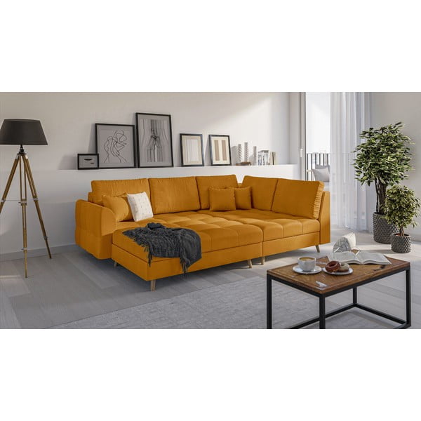 Podnožka v hořčicové barvě Ariella – Ropez-image-3