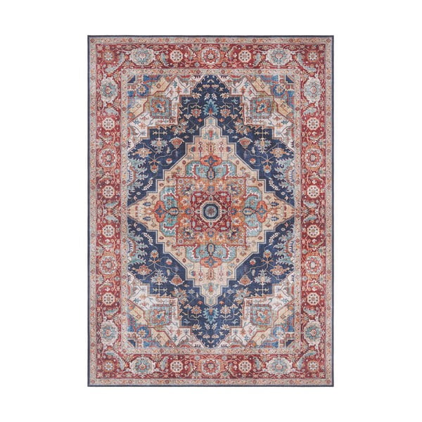 Tmavě modro-červený koberec Nouristan Sylla, 80 x 150 cm