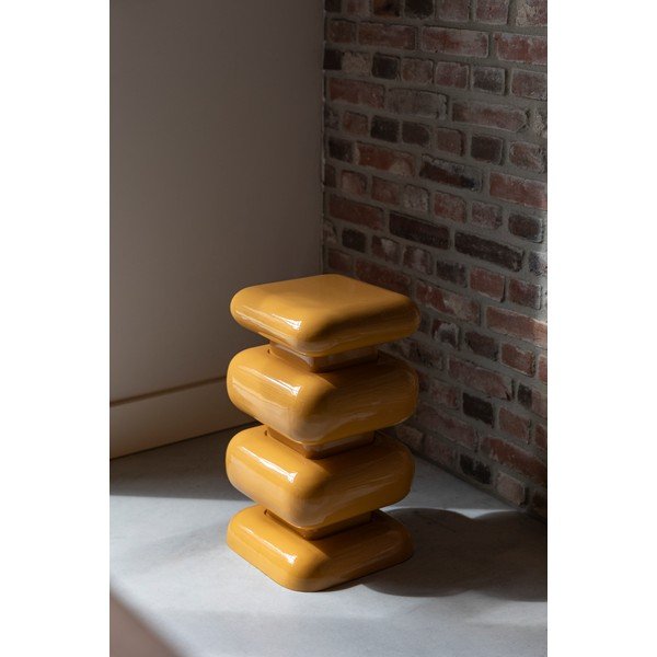 Kovový odkládací stolek 29x29 cm Stubby – Dutchbone-image-1