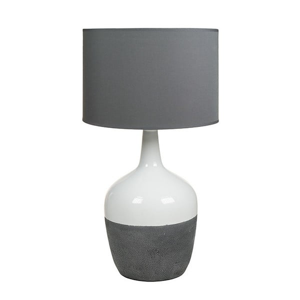 Šedo-bílá stolní lampa Santiago Pons Duo