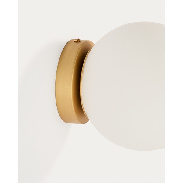 Bílé/ve zlaté barvě nástěnné svítidlo ø 15 cm Brisia – Kave Home-image-3