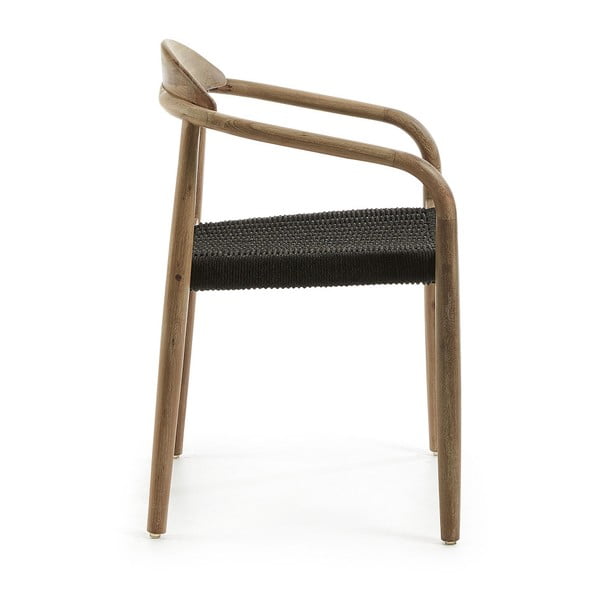 Dřevěná židle s čeným sedákem Kave Home Glynis-image-3