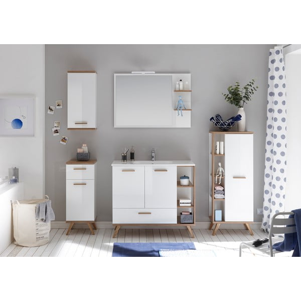 Nástěnné zrcadlo s poličkami  100x75 cm Set 923 - Pelipal-image-3