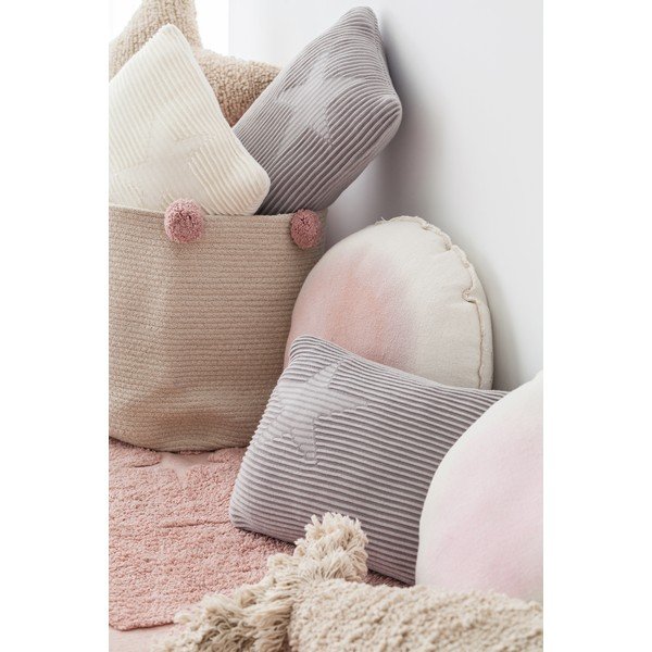 Krémový látkový dětský koš na hračky ø 30x30 cm Bubbly – Lorena Canals-image-2